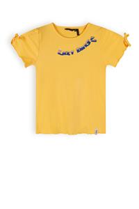 NoNo Meisjes t-shirt rib - Kim - Abrikoos