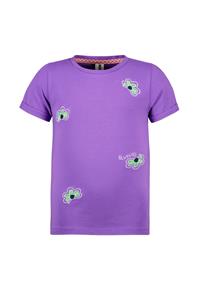 B.Nosy Meisjes t-shirt - Vivianne - Paars