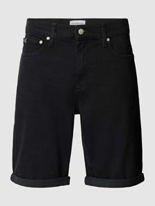 Calvin Klein Jeans Korte slim fit jeans met labeldetail