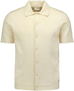 Polo Shirt Korte Mouw No Excess Shirt Structuur Ecru