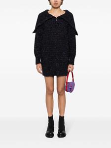 chanelpre-owned CHANEL Pre-Owned 2000s metallic mini-jurk - Blauw