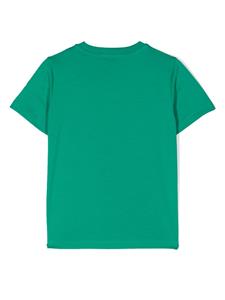 monclerenfant Moncler Enfant Katoenen T-shirt met logoprint - Groen