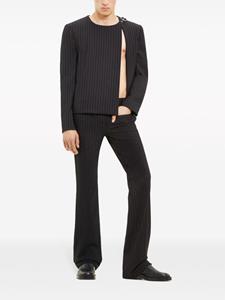 Courrèges Wollen broek met krijtstreep - Zwart