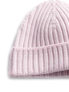 Barrie Ribgebreide kasjmier muts - Roze