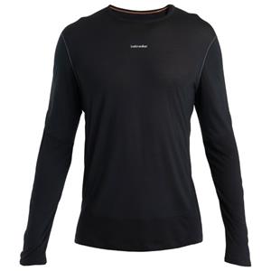 Icebreaker  Merino 125 Zoneknit Energy Wind L/S Tee - Merinoshirt, zwart