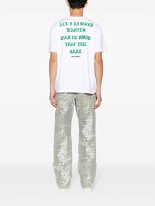 justcavalli Just Cavalli Katoenen T-shirt met geborduurde tekst - Wit