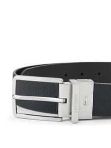 Lacoste logo-engraved leather belt - Zwart