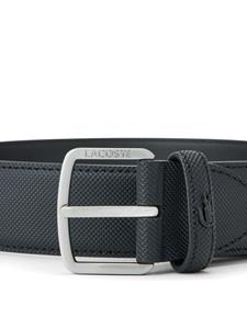 Lacoste logo-engraved leather belt - Blauw