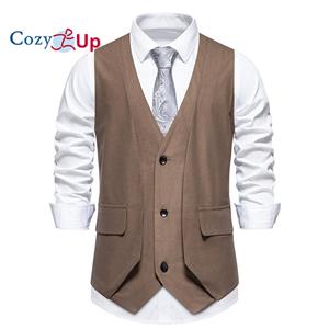 Cozy  Up Cosy Up formeel mode-vest voor heren, gelaagd vest, zakelijk rokkostuum, vesten voor bruiloft