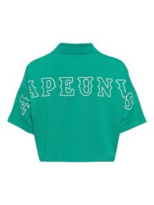 AAPE BY *A BATHING APE cropped cotton polo shirt - Groen