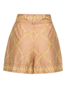 TWINSET Shorts met kettingprint - Beige