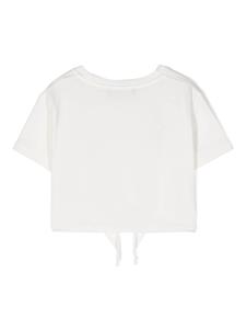 versacekids Versace Kids T-shirt met logo van stras - Wit