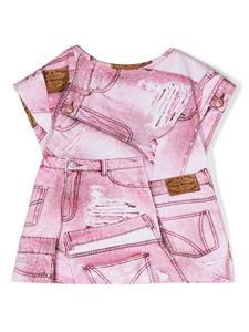 chiaraferragnikids Chiara Ferragni Kids T-shirt met logoprint - Roze