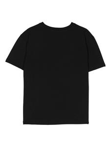 balmainkids Balmain Kids Katoenen T-shirt met logo-reliëf - Zwart
