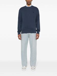 maisonkitsuné Maison Kitsuné Sweater met vossenkop - Blauw