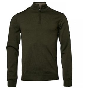 Chevalier - Aston Half Zip Merino Pullover - Merinotrui, olijfgroen