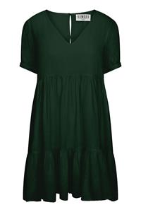 KOMODO Damen vegan Sky Corn Fabric Mini Dress Waldgrün