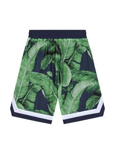 dolce&gabbanakids Dolce & Gabbana Kids Katoenen Bermuda shorts met print - Groen