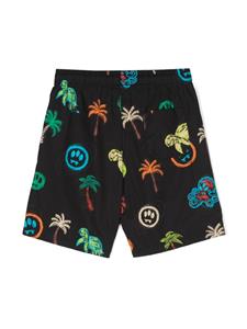 barrowkids Barrow kids Shorts met palmboomprint - Zwart