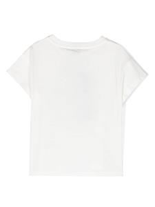 etrokids ETRO KIDS T-shirt met geborduurde bloemen - Beige