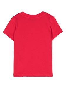 moschinokids Moschino Kids Katoenen T-shirt met logoprint - Rood