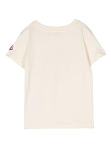 Moncler Enfant logo-print cotton T-shirt - Beige