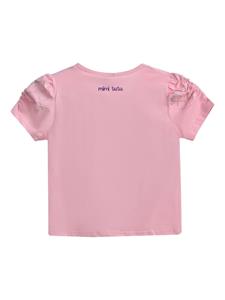 mimitutu Mimi Tutu T-shirt met bloemenpatch - Roze