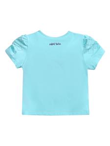 mimitutu Mimi Tutu T-shirt met bloemenpatch - Blauw
