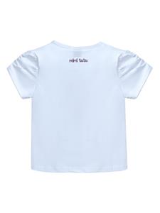 mimitutu Mimi Tutu T-shirt met vlinderapplicatie - Wit
