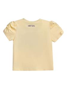 mimitutu Mimi Tutu T-shirt met vlinderapplicatie - Geel