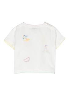 stellamccartneykids Stella McCartney Kids T-shirt met borduurwerk - Wit
