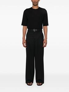 saintlaurent Saint Laurent Gebreid T-shirt - Zwart