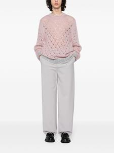Simone Rocha open-knit jumper - Roze