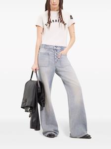 Courrèges Multiflex jeans met geborduurd logo - Blauw