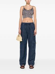 valentinogaravani Valentino Garavani Jeans met VLogo plakkaat - Blauw