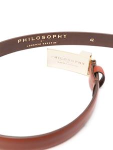 philosophydilorenzoserafini Philosophy Di Lorenzo Serafini Leren riem - Bruin