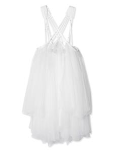 Noir Kei Ninomiya harness-fastened tulle skirt - Wit