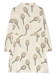 Mini Rodini Lyocell blousejurk met print - Beige