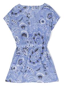 etrokids ETRO KIDS Katoenen jurk met bloemenprint - Blauw