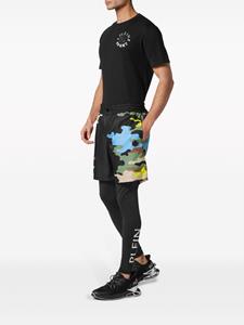 Plein Sport Gelaagde legging met camouflageprint - Zwart