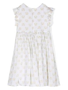 moschinokids Moschino Kids Jurk met teddybeerprint - Wit