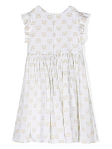 Moschino Kids Jurk met teddybeerprint - Wit