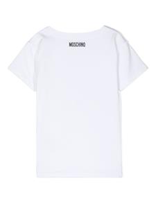 moschinokids Moschino Kids T-shirtjurk met grafische print - Wit