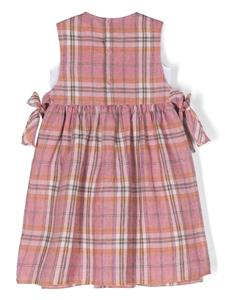 ilgufo Il Gufo Geruite linnen shorts - Roze