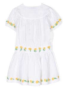 stellamccartneykids Stella McCartney Kids Blousejurk met borduurwerk - Wit
