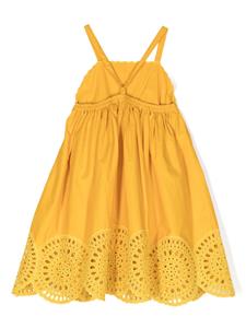 stellamccartneykids Stella McCartney Kids Broderie anglaise jurk - Geel