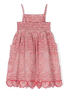 stellamccartneykids Stella McCartney Kids Jurk met hartprint - Rood