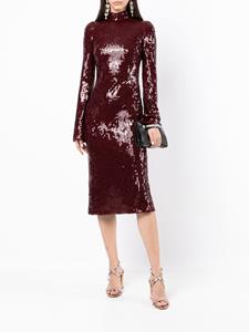 Galvan Midi-jurk met pailletten - Rood