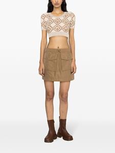 Moncler Cargo mini-rok met elastische taille - Beige