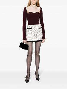 alessandrarich Alessandra Rich Mini-rok met stippen - Wit